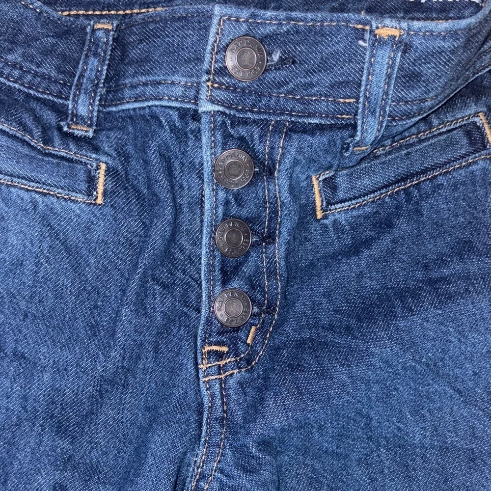 GAP Kids Wide-Leg Ankle Jeans - Dark Blue